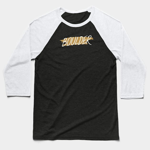 Boulder Baseball T-Shirt by maxcode